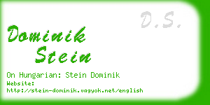 dominik stein business card